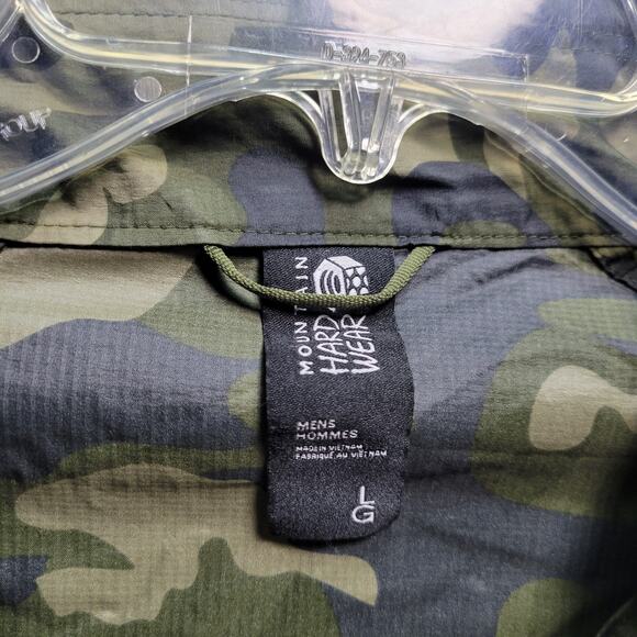 MOUNTAIN HARDWEAR KOR PRESHELL CAMO MEN Large OM7395 Lightweight Packable Rare - Picture 8 of 13